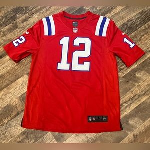 Men’s Nike Tom Brady New England Patriots Red Throwback Game Jersey